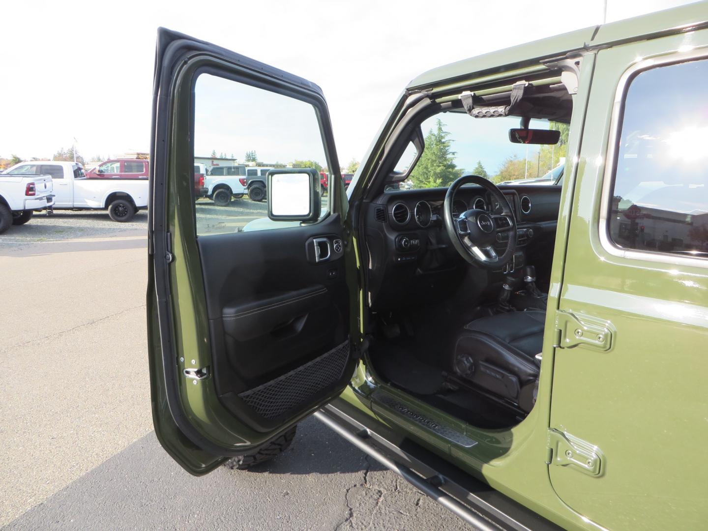 2021 Sarge Green /BLACK Jeep Wrangler Unlimited Sahara 4XE 4d SUV 4wd (1C4JJXP6XMW) with an 2.0L I4 DOHC DI Turbo PHEV engine, 8-speed Automatic transmission, located at 2630 Grass Valley Highway, Auburn, CA, 95603, (530) 508-5100, 38.937893, -121.095482 - 4XE Sahara with a Teraflex suspension system, Falcon shocks, 17" Fuel Offroad wheels, and 37" Nitto Ridge Grappler tires. - Photo#17